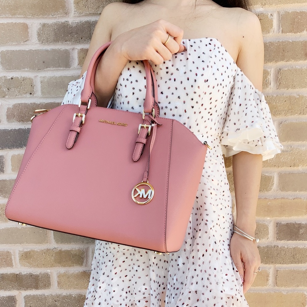 🎁💕 Gaby’sBags-NWT Michael Kors Satchel pink - Picture 2 of 3